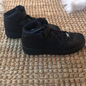Nike Black Air Force Ones
